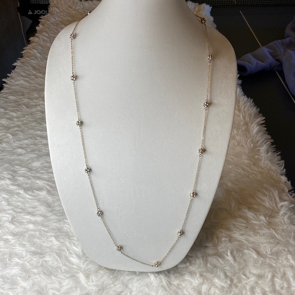 The Limited Gold And Rhinestone Necklace - Picture 2 of 7